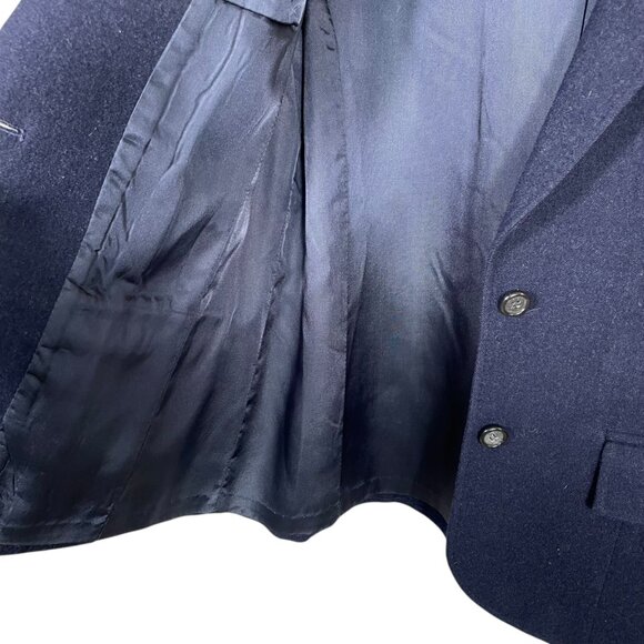 Vintage Pendleton 100% Virgin Wool Navy Blue Heritage Blazer Women’s Size Small - Picture 8 of 11